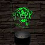 Csoki labrador retriever 7 színű 3D led lámpa
