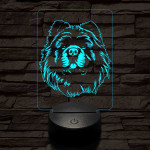 Csau-csau fej 7 színű 3D led lámpa