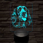 Angol szetter, 7 színű 3D led lámpa