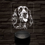 Angol szetter, 7 színű 3D led lámpa