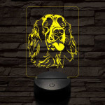 Angol szetter, 7 színű 3D led lámpa