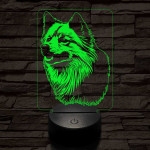 Finn spitz-fej, 7 színű 3D led lámpa
