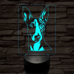 Ibizai kopó-fej 7 színű 3D led lámpa