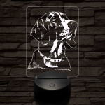 Amerikai rókakopó-fej 7 színű 3D led lámpa