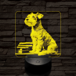 Schnauzer egész alakos portré 7 színű valósághű 3D led lámpa