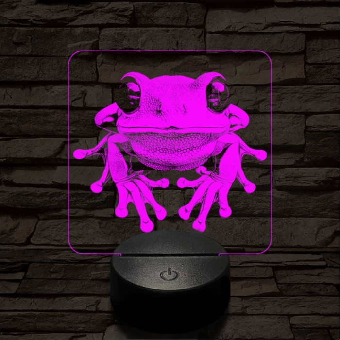 Levelibéka 7 színű valósághű 3D led lámpa