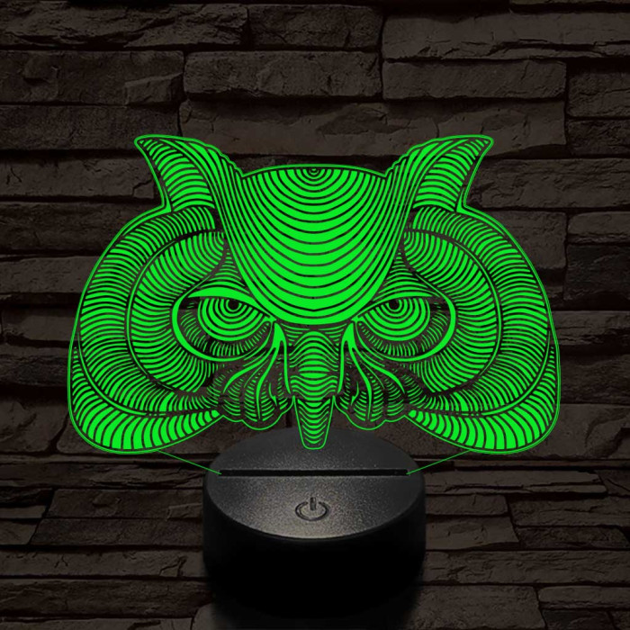 Bölcs Bagoly 7 színű 3D led lámpa