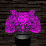 Bölcs Bagoly 7 színű 3D led lámpa