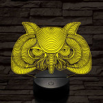 Bölcs Bagoly 7 színű 3D led lámpa