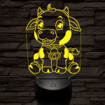 Boci kölyök 7 színű 3D led lámpa