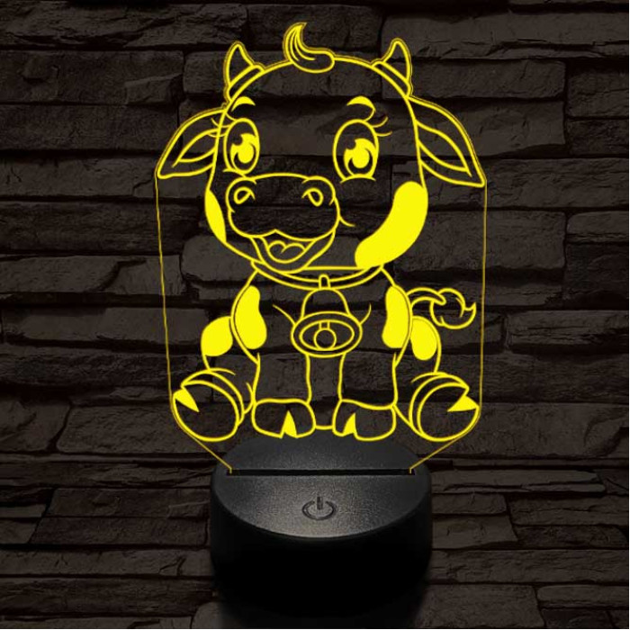 Boci kölyök 7 színű 3D led lámpa