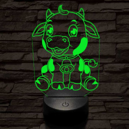 Boci kölyök 7 színű 3D led lámpa