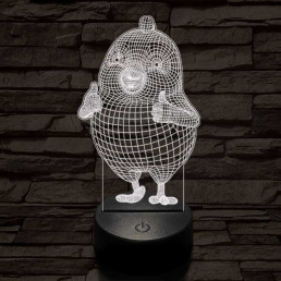 Oké csibe 7 színű 3D led lámpa