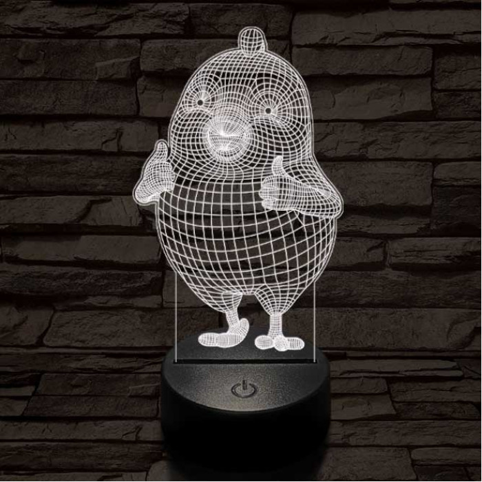 Oké csibe 7 színű 3D led lámpa