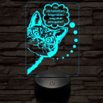 Simogatós cica 3D led lámpa