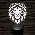 Szelíd oroszlán 3D led lámpa