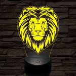 Szelíd oroszlán 3D led lámpa