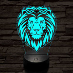 Szelíd oroszlán 3D led lámpa