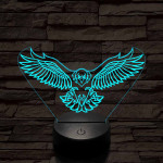 Leszálló sas szemből 7 színű 3D led lámpa