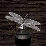 Szitakötő 3D led lámpa
