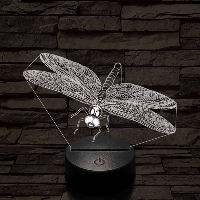 Szitakötő 3D led lámpa