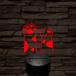 Nyújtózó mancsok  7 színű 3D led lámpa
