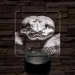 Kobra szemből első 7 színű valósághű 3D led lámpa