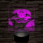 Kobra szemből első 7 színű valósághű 3D led lámpa