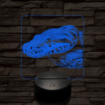 Kobra oldalról első 7 színű valósághű 3D led lámpa