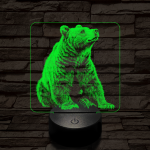 Kíváncsi medve 7 színű valósághű 3D led lámpa