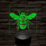Méhecske a porondon 7 színű valósághű 3D led lámpa
