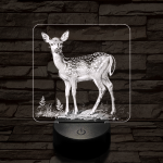 Szelíd őzike 7 színű valósághű 3D led lámpa