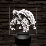 Óriásteknős 7 színű valósághű 3D led lámpa