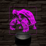 Óriásteknős 7 színű valósághű 3D led lámpa