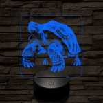 Óriásteknős 7 színű valósághű 3D led lámpa
