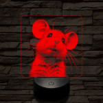 Kisegérke 7 színű valósághű 3D led lámpa