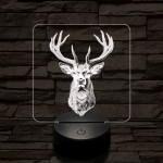 A csodaszarvas 7 színű valósághű 3D led lámpa