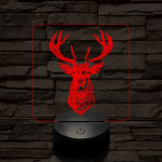 A csodaszarvas 7 színű valósághű 3D led lámpa