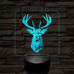 A csodaszarvas 7 színű valósághű 3D led lámpa