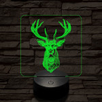 A csodaszarvas 7 színű valósághű 3D led lámpa