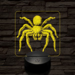 Madárpók 7 színű valósághű 3D led lámpa