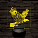 Elszánt sas 7 színű valósághű 3D led lámpa