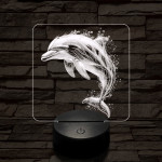 Szökkenő delfin 7 színű valósághű 3D led lámpa
