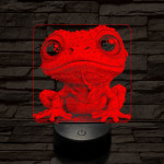 Mókás bébi béka 7 színű valósághű 3D led lámpa
