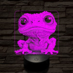 Mókás bébi béka 7 színű valósághű 3D led lámpa