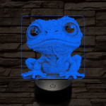 Mókás bébi béka 7 színű valósághű 3D led lámpa