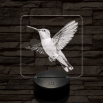 Lebegő kolibri 7 színű valósághű 3D led lámpa