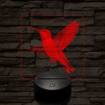 Lebegő kolibri 7 színű valósághű 3D led lámpa