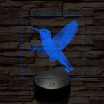 Lebegő kolibri 7 színű valósághű 3D led lámpa