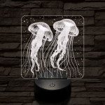 Medúzapár 7 színű valósághű 3D led lámpa